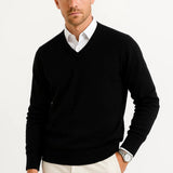 Pull Homme Col V en Maille Fine