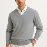 Pull Homme Col V en Maille Fine