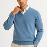 Pull Homme Col V en Maille Fine