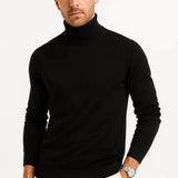 Pull Col Roulé Classique Camel Homme