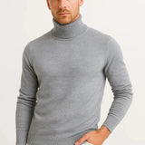 Pull Col Roulé Classique Camel Homme