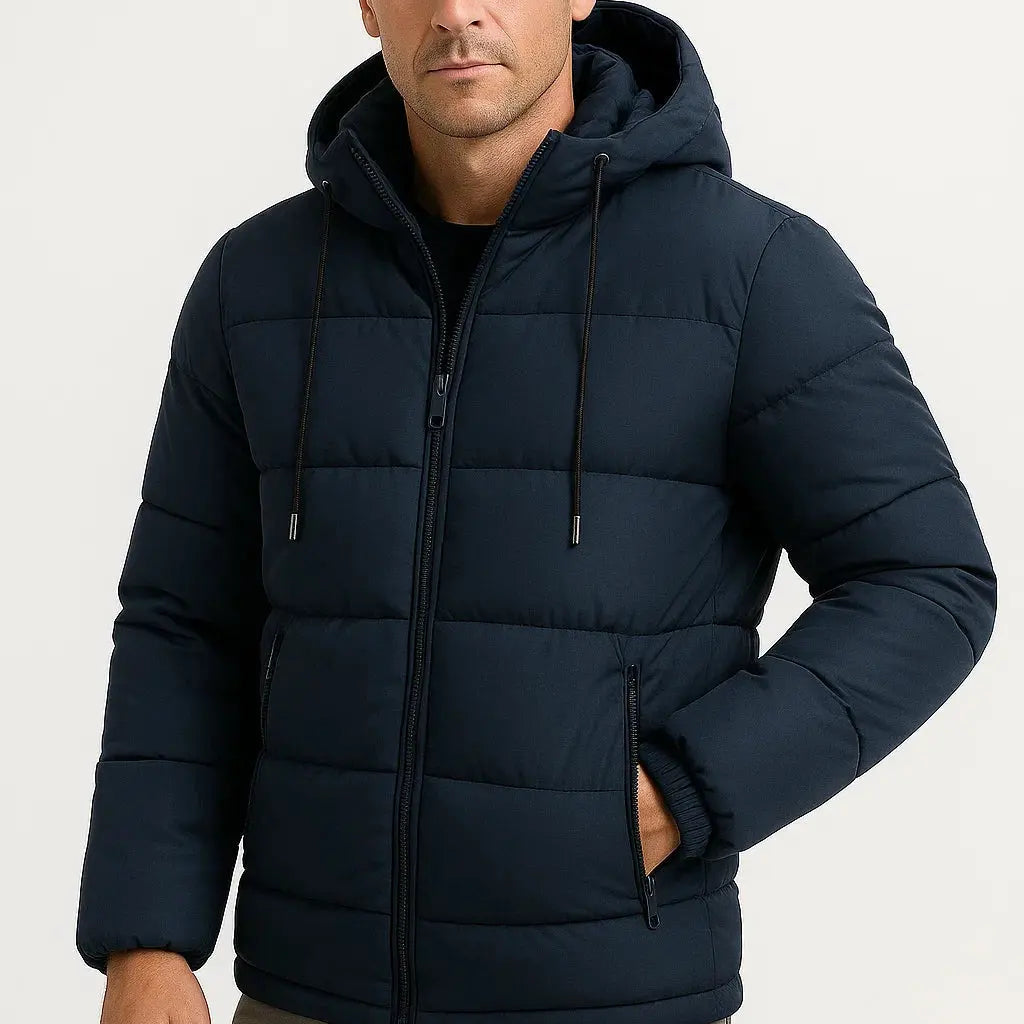 Doudoune homme à capuche ajustable isolante