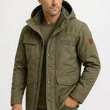 Doudoune homme imperméable isolante à capuche réglable