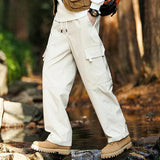 Pantalon Cargo Ample Outdoor à Taille Élastique