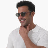 Lunettes de soleil rondes homme rétro, protection UV400