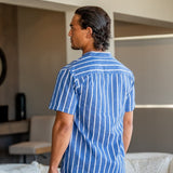 Chemise Rayée à Col Officier