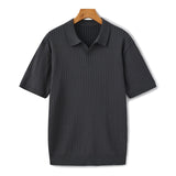 Polo Maille Côtelée à Col Ouvert