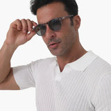 Lunettes de soleil rondes homme rétro, protection UV400