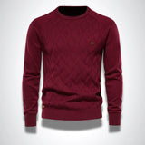Pull Tricoté Homme Motif Texturé