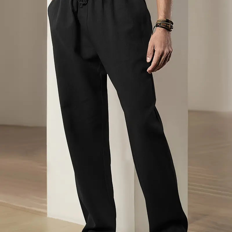 Pantalon Ample à Taille Élastique et Cordon