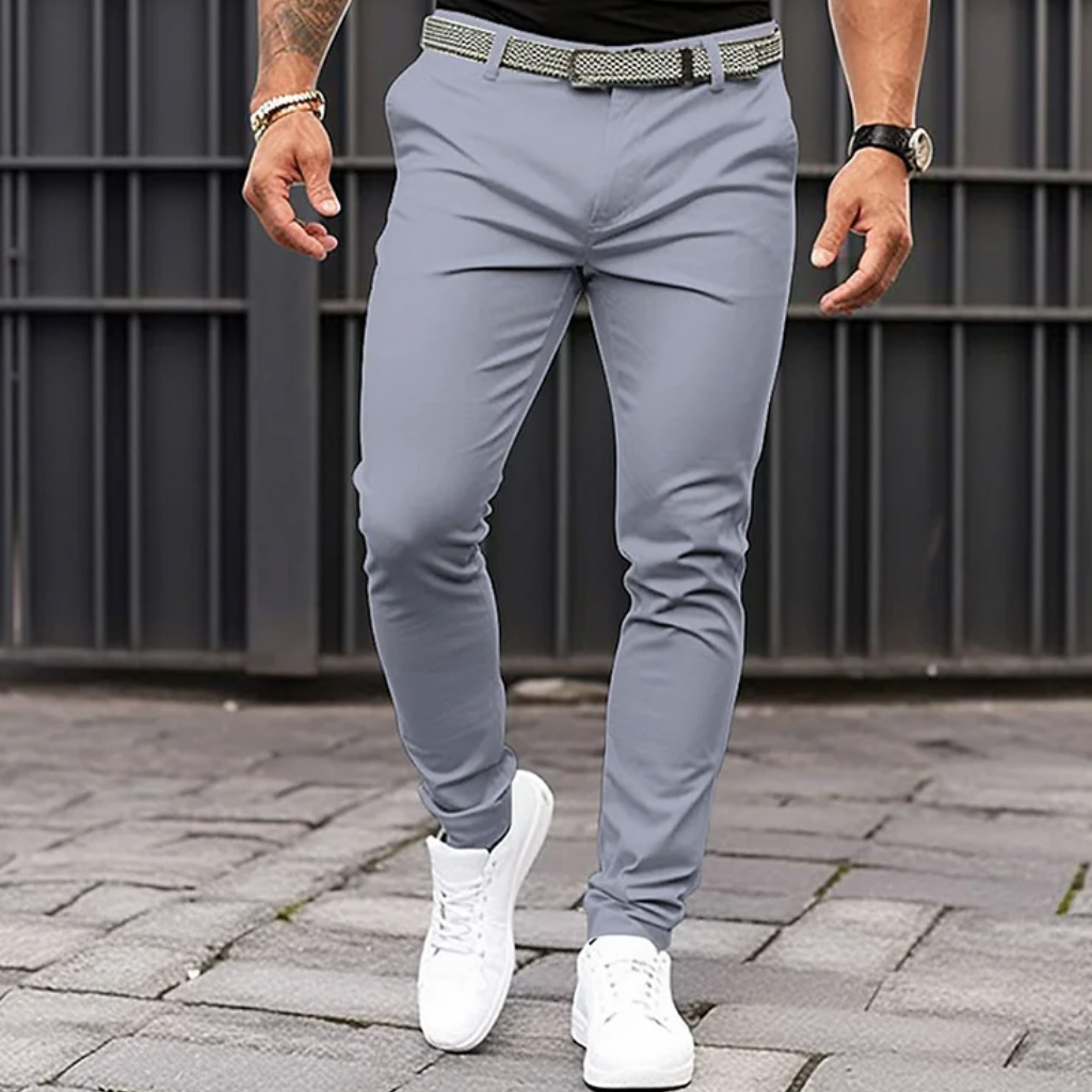 Pantalon Fuselé Ajusté Style Urbain