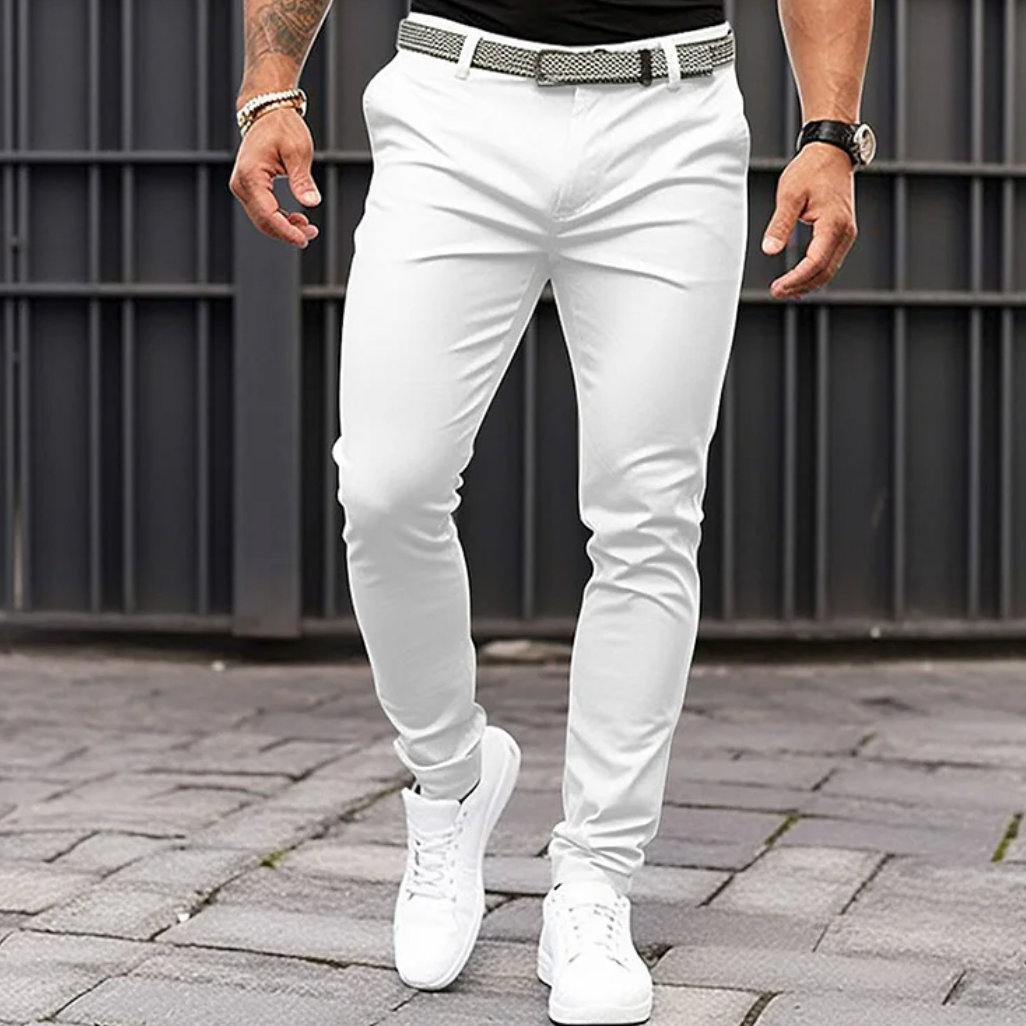 Pantalon Fuselé Ajusté Style Urbain