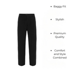 Pantalon Habillé à Pinces Coupe Droite Élégante