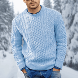 Pull Tricoté Homme Motif Torsadé