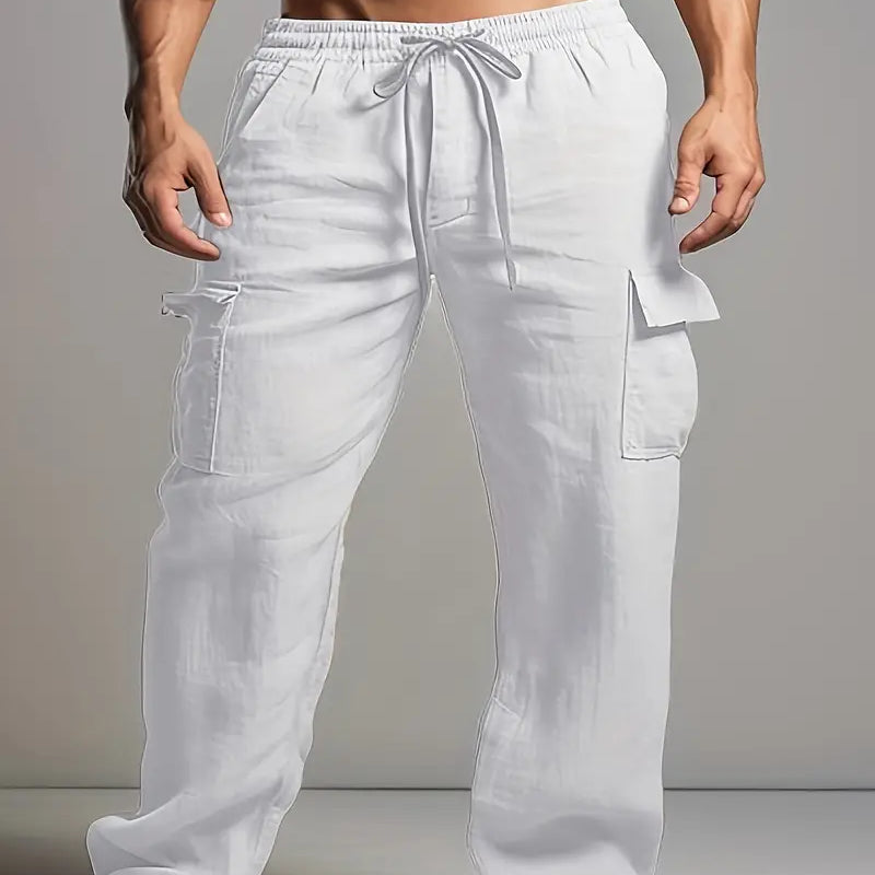Pantalon Cargo Ample à Cordon de Serrage
