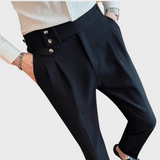 Pantalon Habillé à Double Boutonnage Latéral