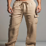 Pantalon Cargo Ample à Cordon de Serrage