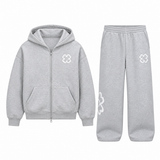 Ensemble de Survêtement Floral Premium – Sweat à Capuche Zippé & Pantalon Large