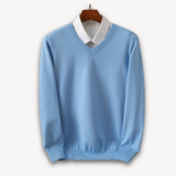 Pull Homme Col V en Maille Fine