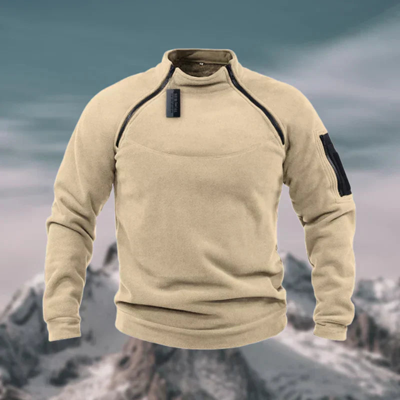 Pull Technique à Col Montant Zippé