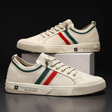 Baskets homme minimalistes à rayures rétro
