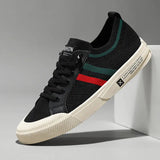 Baskets homme minimalistes à rayures rétro