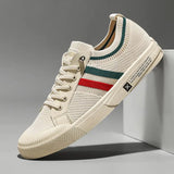Baskets homme minimalistes à rayures rétro