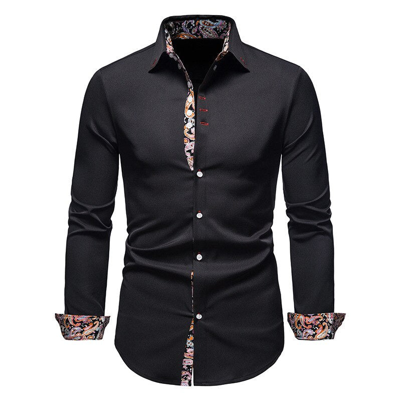 Chemise Ajustée à Détails Floraux
