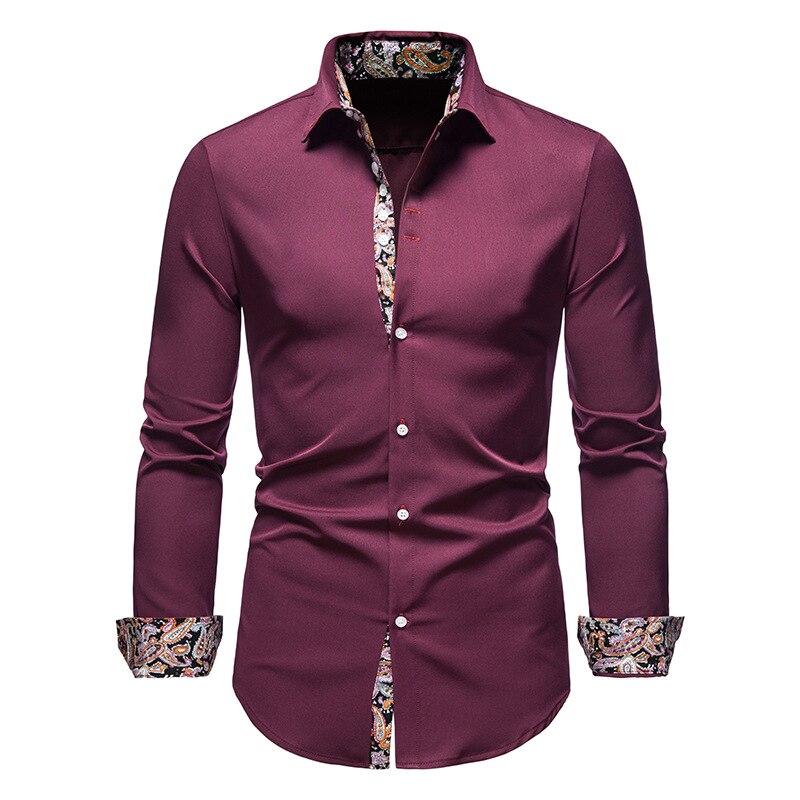 Chemise Ajustée à Détails Floraux