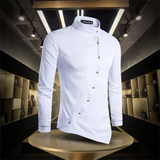Marvin | Chemise Rétro à Col Montant et Manches Longues pour Homme