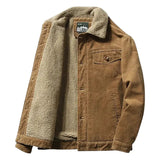 Veste trucker homme en velours côtelé doublée sherpa