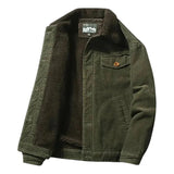 Veste trucker homme en velours côtelé doublée sherpa