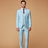 Ensemble Ajusté Léger Bleu Marine Homme