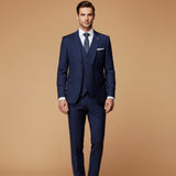 Ensemble Ajusté Léger Bleu Marine Homme