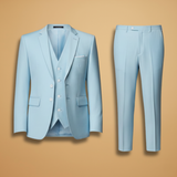 Ensemble Ajusté Léger Bleu Marine Homme