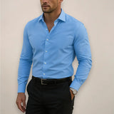 Chemise Ajustée à Manches Longues