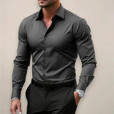 Chemise Homme Ajustée à Manches Longues