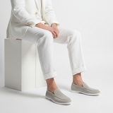 Mocassins Homme en Suédine Sans Lacets