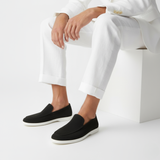 Mocassins Homme en Suédine Sans Lacets