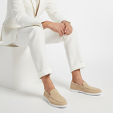 Mocassins Homme en Suédine à Enfiler