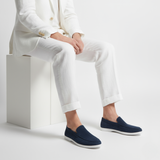 Mocassins Homme en Suédine à Enfiler