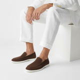 Mocassins Homme en Suédine à Enfiler
