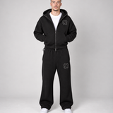 Ensemble de Survêtement Floral Premium – Sweat à Capuche Zippé & Pantalon Large