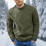 Pull Tricoté Homme Motif Torsadé