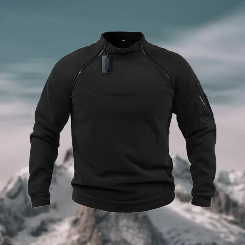 Pull Technique à Col Montant Zippé