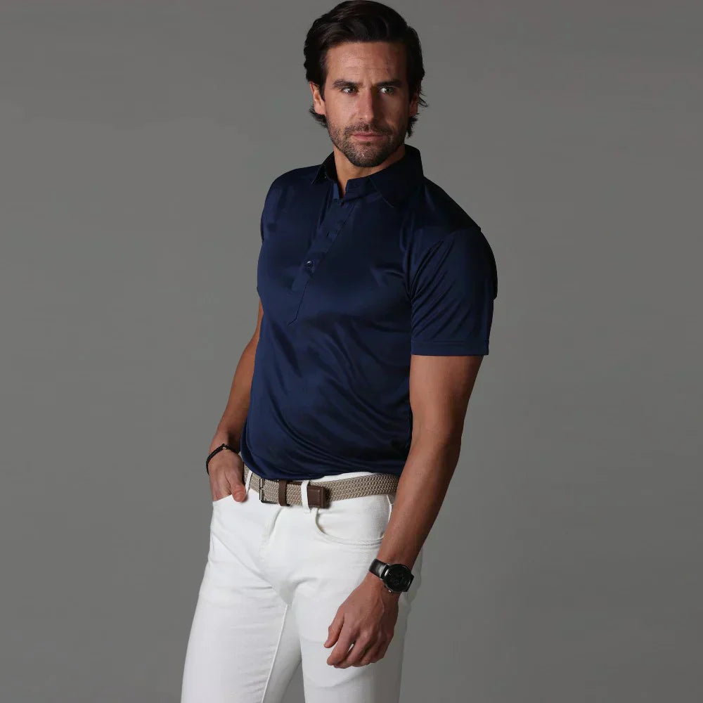 Polo Homme Minimaliste à Manches Courtes