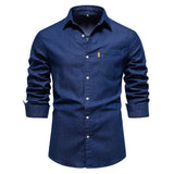 Chemise en Denim à Poche Poitrine