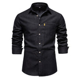 Chemise en Denim à Poche Poitrine