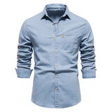 Chemise en Denim à Poche Poitrine