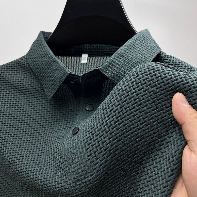 Polo Maille Texturée à Col Classique